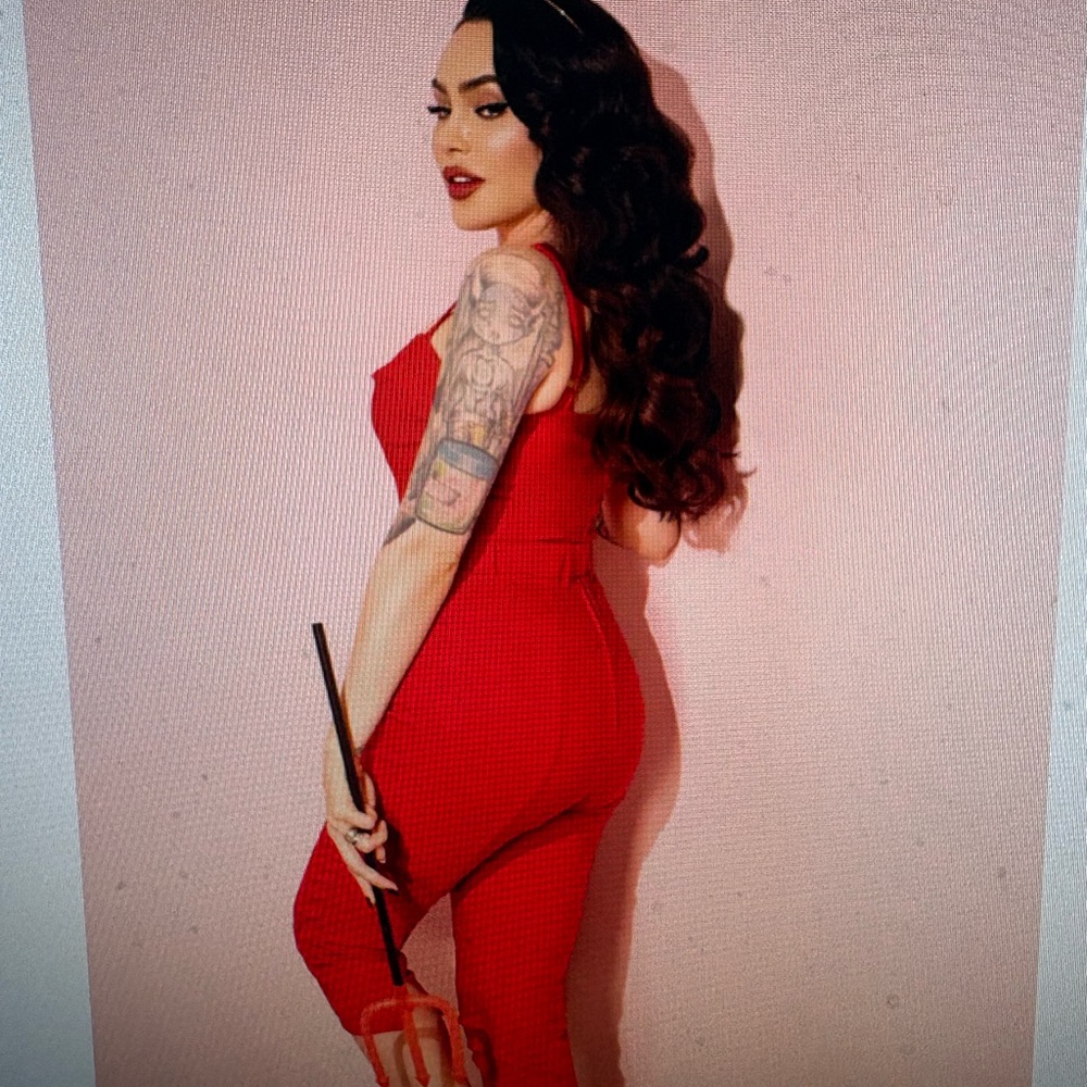 Vixen by Micheline Pitt Red pants
